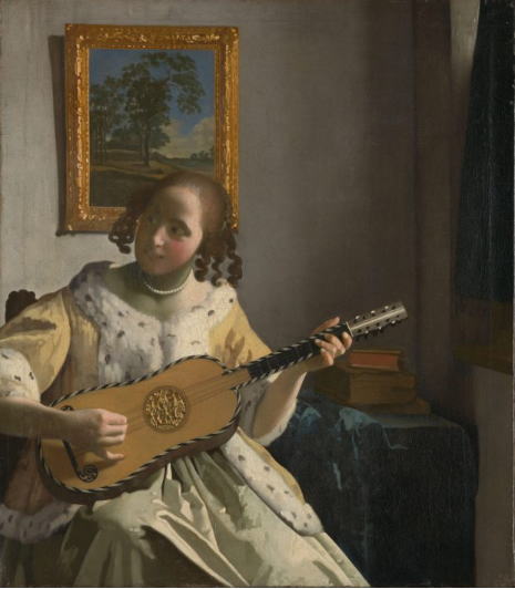 フェルメール　ギターを弾く女